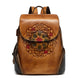 Leather Backpack for Women Organizer Retro Vegetable Tanning leather bag
