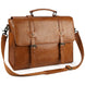 Mens Vintage Leather Messenger Bag 15.6 Inch Laptop Briefcase