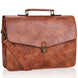 Mens Leather Briefcase 15.6 Inch Laptop Shoulder Bag